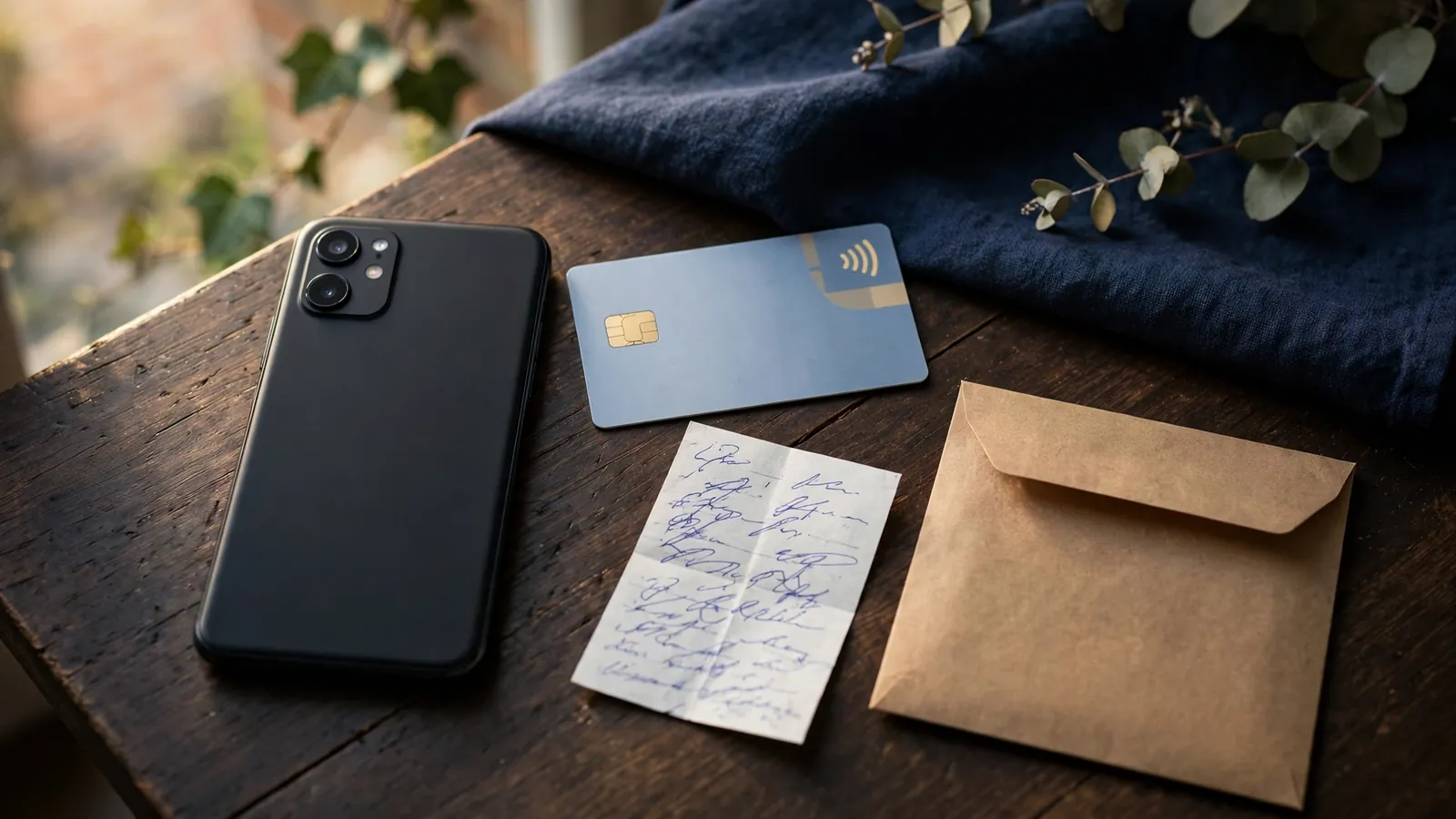 Phone and UK bank card representing transfer and mobile-bill casino deposits