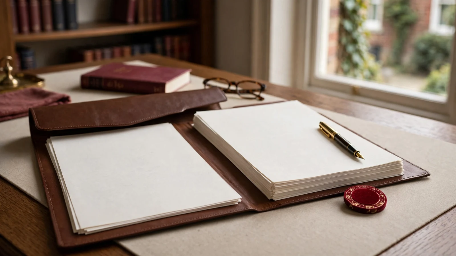 Legal documents and casino chip on a British publishing desk
